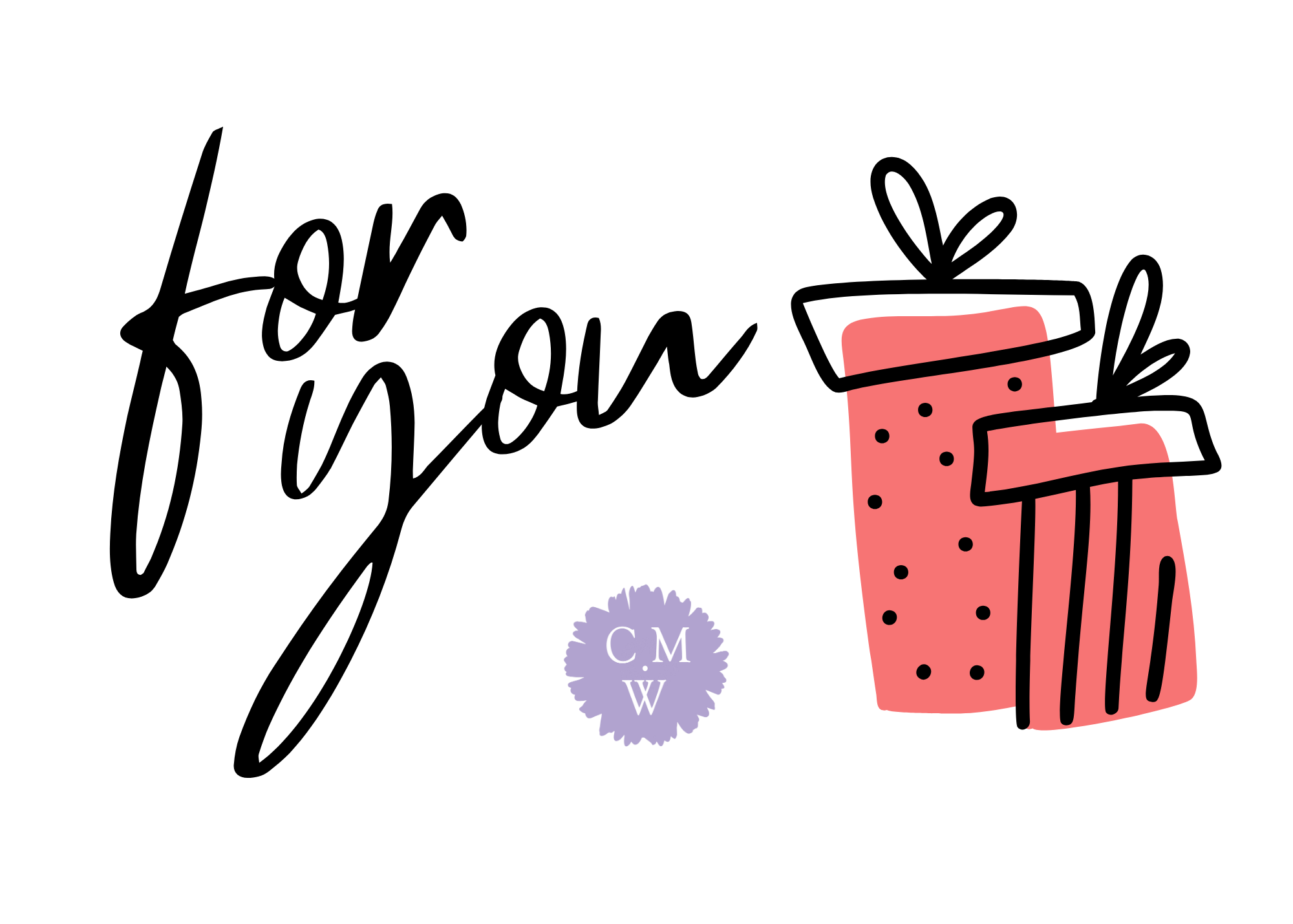 Red Black White Simple Festive For You Gift Tag